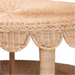 bali & pari Latoya Natural Rattan Coffee Table - Handwoven Round Wicker Table