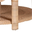 bali & pari Latoya Natural Rattan Coffee Table - Handwoven Round Wicker Table