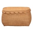 bali & pari Ayleen Natural Rattan Basket with Scalloped Lid Storage Box Large