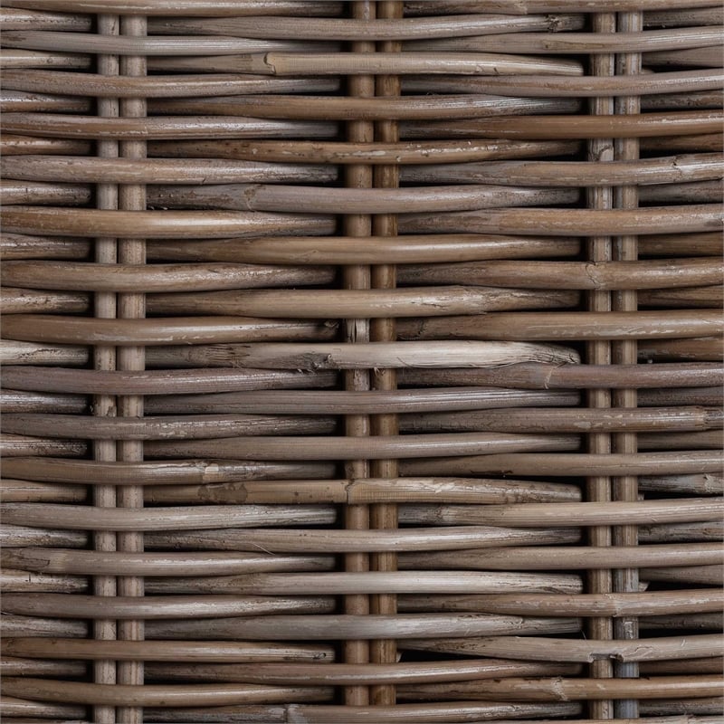 bali & pari Amanda Natural Rattan Armchair Handwoven Wicker Barrel Chair