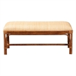 bali & pari Belen Marbled Tortoise Natural Rattan Bench Handwoven Wicker Seating
