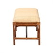 bali & pari Belen Marbled Tortoise Natural Rattan Bench Handwoven Wicker Seating