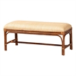 bali & pari Belen Marbled Tortoise Natural Rattan Bench Handwoven Wicker Seating