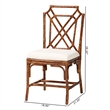 bali & pari Esmery Marbled Tortoise Natural Rattan Dining Chair