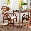 bali & pari Esmery Marbled Tortoise Natural Rattan Dining Chair