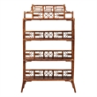 bali & pari Aleya Marbled Tortoise Natural Rattan Display Shelf
