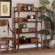 bali & pari Aleya Marbled Tortoise Natural Rattan Display Shelf