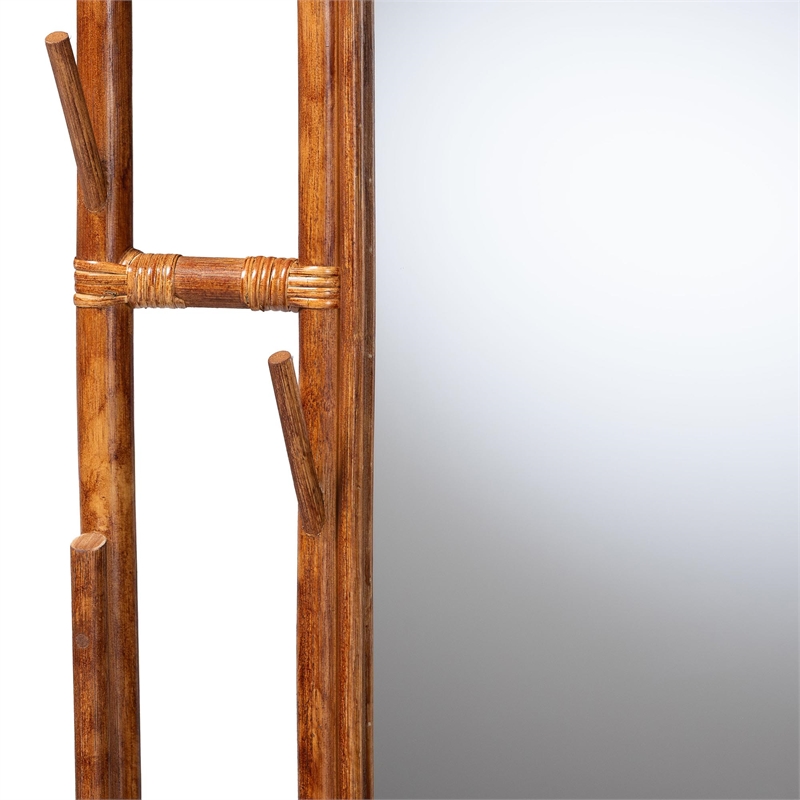 bali & pari Feyre Marbled Tortoise Natural Rattan Hall Tree