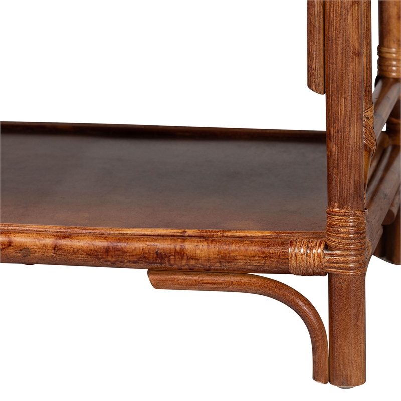 bali & pari Feyre Marbled Tortoise Natural Rattan Hall Tree