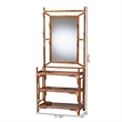 bali & pari Feyre Marbled Tortoise Natural Rattan Hall Tree
