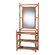 bali & pari Feyre Marbled Tortoise Natural Rattan Hall Tree