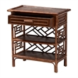 bali & pari Daemyn Marbled Tortoise Natural Rattan Nightstand