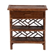 bali & pari Daemyn Marbled Tortoise Natural Rattan Nightstand