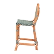 bali & pari Mattie Rattan Bistro Counter Stool Handwoven Accent Seating Green