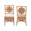 bali & pari Abagale Natural Rattan 2-Piece Dining Chair Set