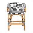 bali & pari Max Rattan Bistro Counter Stool Handwoven Cafe-Style Accent Seating