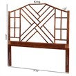 bali & pari Kachiri Marbled Tortoise Natural Rattan Headboard Queen