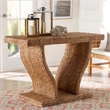 bali & pari Alyssa Seagrass Console Table Handwoven Display Table