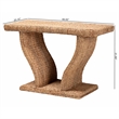 bali & pari Alyssa Seagrass Console Table Handwoven Display Table