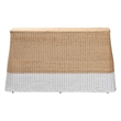 bali & pari Palm Scallop Natural Rattan Console Table White Natural