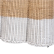 bali & pari Palm Scallop Natural Rattan Console Table White Natural