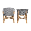 bali & pari Max Rattan Bistro 2-Piece Armchair Set Handwoven Dining Chair