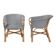 bali & pari Max Rattan Bistro 2-Piece Armchair Set Handwoven Dining Chair