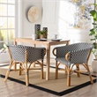 bali & pari Max Rattan Bistro 2-Piece Armchair Set Handwoven Dining Chair