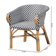 bali & pari Max Rattan Bistro 2-Piece Armchair Set Handwoven Dining Chair