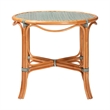 bali & pari Mattie Natural Rattan Round Bistro Dining Table Green