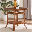 bali & pari Jayanti Marbled Tortoise Natural Rattan Dining Table Handwoven Table