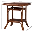 bali & pari Jayanti Marbled Tortoise Natural Rattan Dining Table Handwoven Table