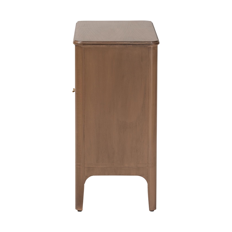bali & pari Latifa Storage Cabinet 2-Door Accent Cabinet with Rounded Edges