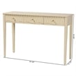 bali & pari Leeba Console Table 3-Drawer Accent Table with Fluted Wood