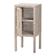 bali & pari Vivan Natural Rattan Nightstand Accent Bedside Table French Grey