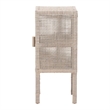 bali & pari Vivan Natural Rattan Nightstand Accent Bedside Table French Grey