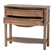 bali & pari Kelila Console Table with Curved Front 2-Drawer Entryway Table