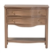 bali & pari Kelila Console Table with Curved Front 2-Drawer Entryway Table