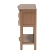 bali & pari Kelila Console Table with Curved Front 2-Drawer Entryway Table