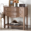 bali & pari Kelila Console Table with Curved Front 2-Drawer Entryway Table