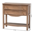 bali & pari Kelila Console Table with Curved Front 2-Drawer Entryway Table