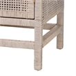 bali & pari Vivan Natural Rattan Storage Cabinet 3-Drawer Accent Cabinet Grey