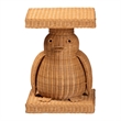 bali & pari Pembroke Penguin End Table Rattan Sculptural Accent Side Table
