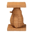 bali & pari Pembroke Penguin End Table Rattan Sculptural Accent Side Table