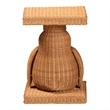 bali & pari Pembroke Penguin End Table Rattan Sculptural Accent Side Table