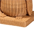 bali & pari Pembroke Penguin End Table Rattan Sculptural Accent Side Table