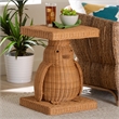 bali & pari Pembroke Penguin End Table Rattan Sculptural Accent Side Table