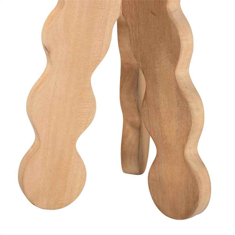 bali & pari Sino Acacia Wood Multipurpose Accent Stool Sculptural End Table