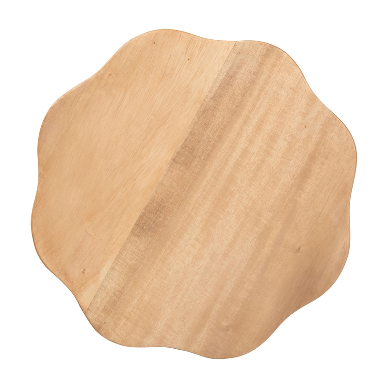 bali & pari Sino Acacia Wood Multipurpose Accent Stool Sculptural End Table