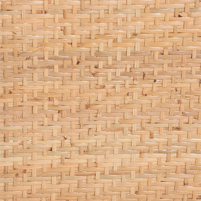 bali & pari Lesia Natural Rattan Dining Chair with Cushion Espresso Brown